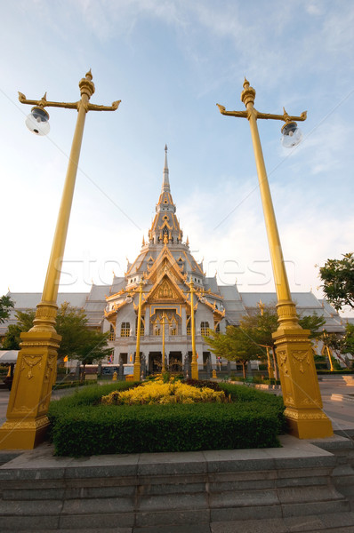 Stok fotoğraf: Doğu · Tayland · gökyüzü · şehir · arka · plan · kentsel