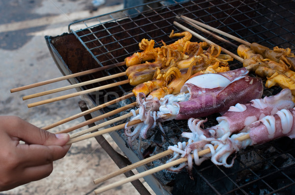 イカ 食品 魚 海 レストラン 緑 ストックフォト © hinnamsaisuy