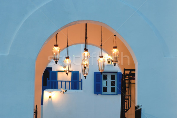 Vintage luce lampada muro greco stile Foto d'archivio © hinnamsaisuy