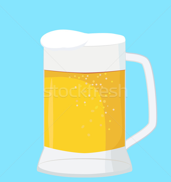 beer mug isolated on a blue Stock photo © Hipatia