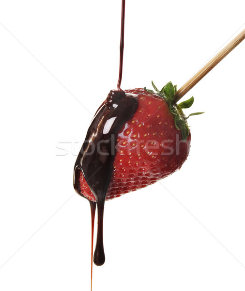 Strawberry in chocolate Stock photo © hitdelight