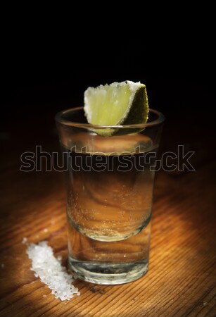 Tequila lövés citrus szelet só buli Stock fotó © hitdelight