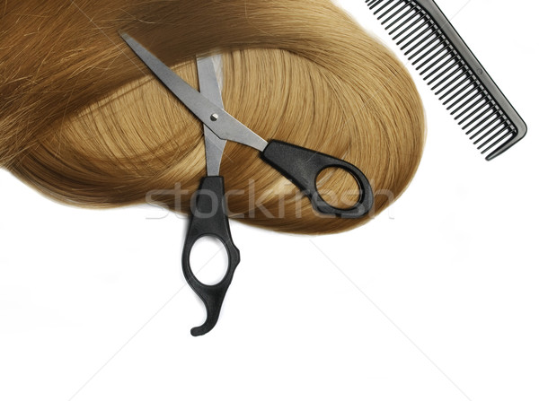 Сток-фото: волос · долго · здорового · профессиональных · ножницы
