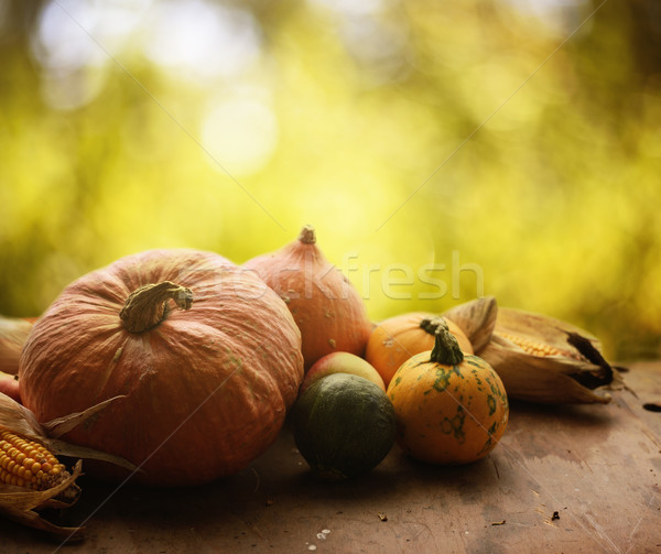 Сток-фото: осень · зерновые · сезонный · овощей · деревянный · стол · дизайна