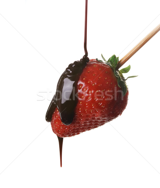 Strawberry in chocolate Stock photo © hitdelight