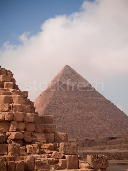 Piramidy Egipt pustyni sztuki rock kamień Zdjęcia stock © hitdelight