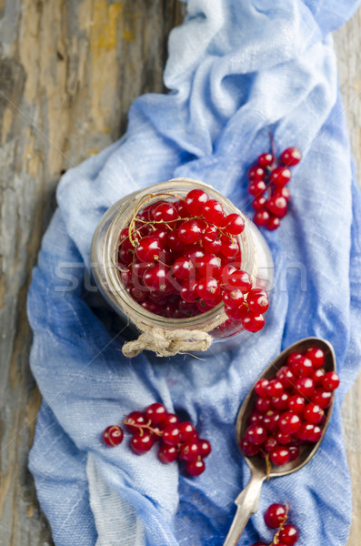 Rosso ribes jar alimentare tavola cottura Foto d'archivio © hitdelight