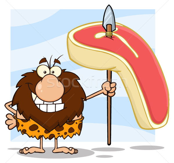 Souriant Homme chasseur mascotte dessinée personnage [[stock_photo]] © hittoon