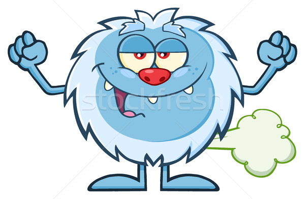 Mascota de desene animate zâmbitor ilustrare izolat Imagine de stoc © hittoon