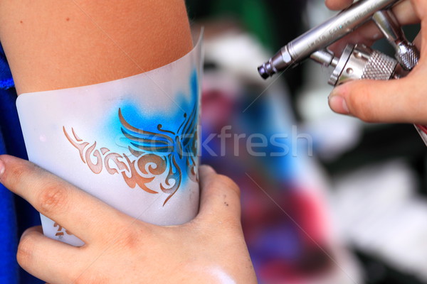 air brush tatoo Stock photo © hlehnerer