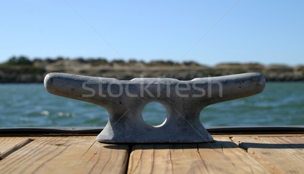 Dok iskele Metal güvenlik pas çelik Stok fotoğraf © hlehnerer