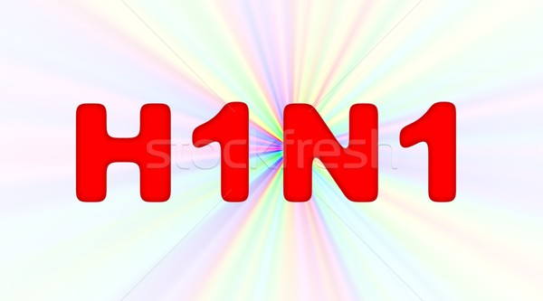 H1n1 assinar vermelho gripe branco Foto stock © hlehnerer