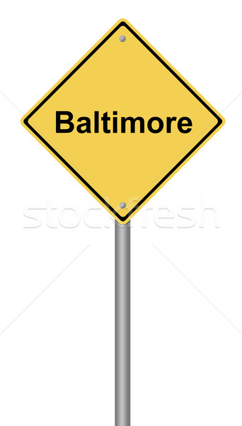 Baltimore Warning Sign Stock photo © hlehnerer