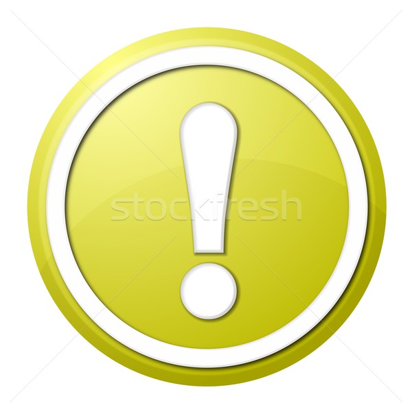 yellow exclamation point button Stock photo © hlehnerer
