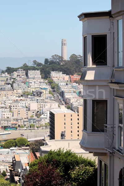 San Francisco torony utca Kalifornia égbolt ház Stock fotó © hlehnerer