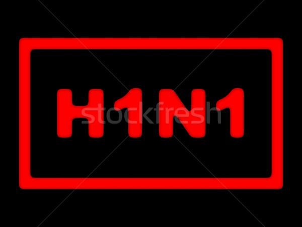 H1n1 podpisania czerwony świnia grypa czarny Zdjęcia stock © hlehnerer