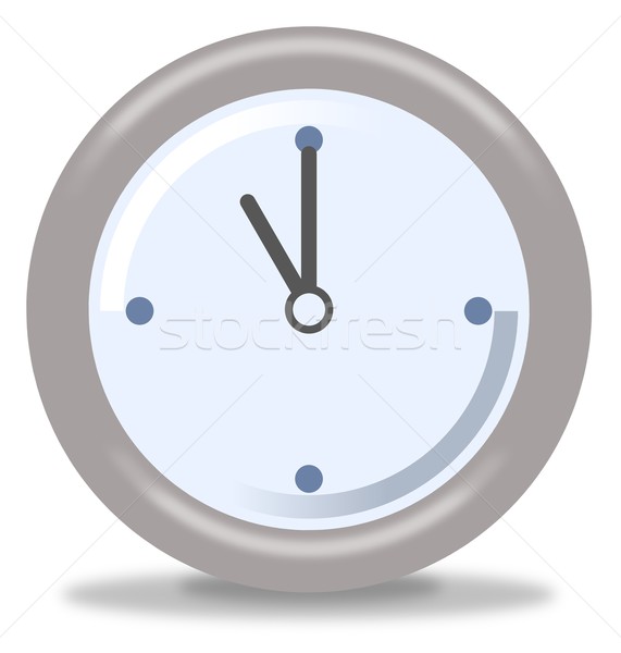 Clock undici argento blu bianco Foto d'archivio © hlehnerer