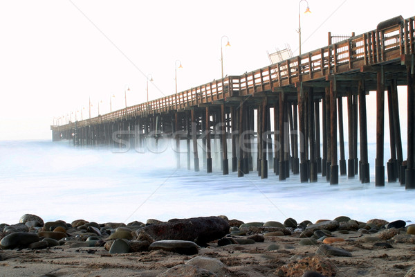 Ocean Wave Storm Pier Stock photo © hlehnerer