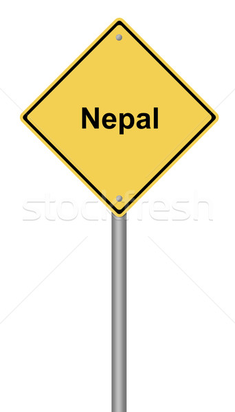 Nepal Warning Sign Stock photo © hlehnerer