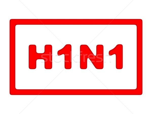 H1n1 знак красный свинья грипп белый Сток-фото © hlehnerer
