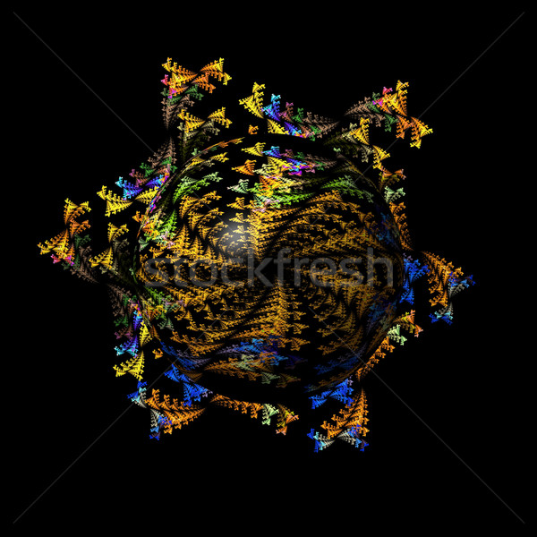 Résumé fractal monde coloré bâtiment belle [[stock_photo]] © hlehnerer