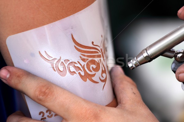 air brush tattoo Stock photo © hlehnerer