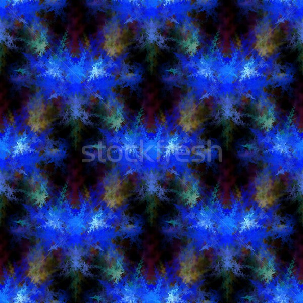 Blauw fractal abstract zwarte trillend kleuren Stockfoto © hlehnerer