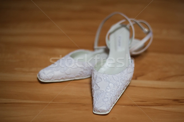 Paar bruiloft schoenen foto klein Stockfoto © Hochwander