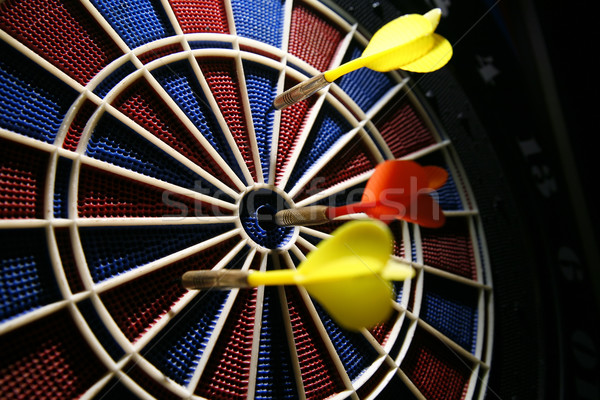 Dart drie darts boord bar business Stockfoto © Hochwander