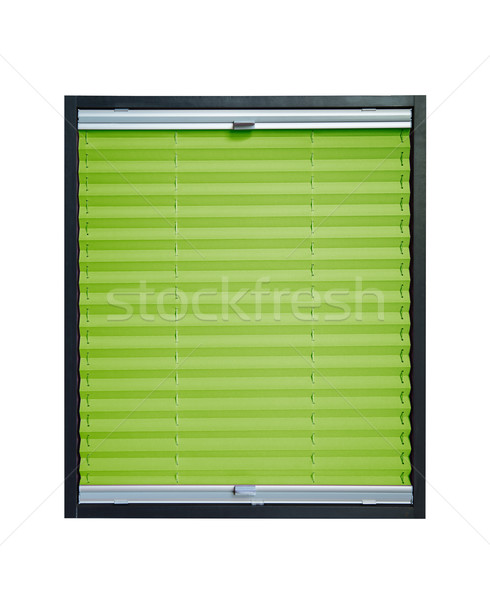 Pleated blind - light green color Stock photo © Hochwander