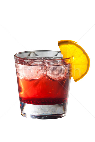 Cocktail with grenadine juice and lemon isolated on white Stock photo © Hochwander