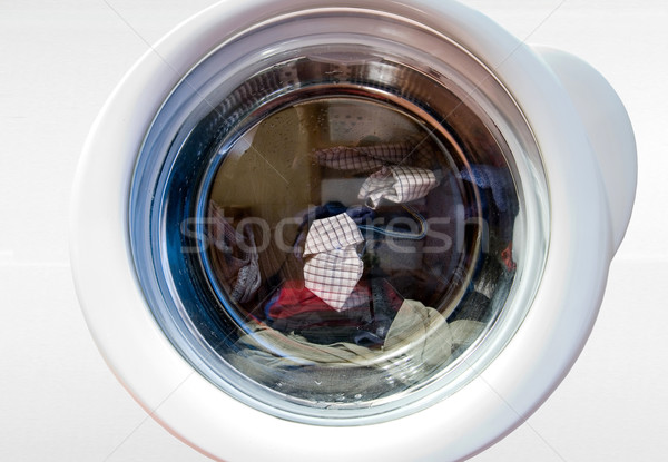 washing machine with loundry inside Stock photo © Hochwander