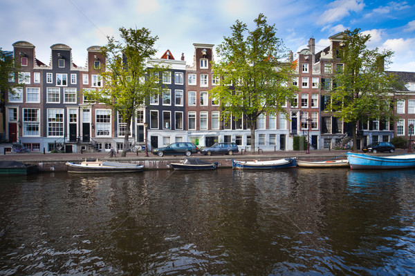Amsterdam zdjęcie jeden niebo domu miasta Zdjęcia stock © Hochwander