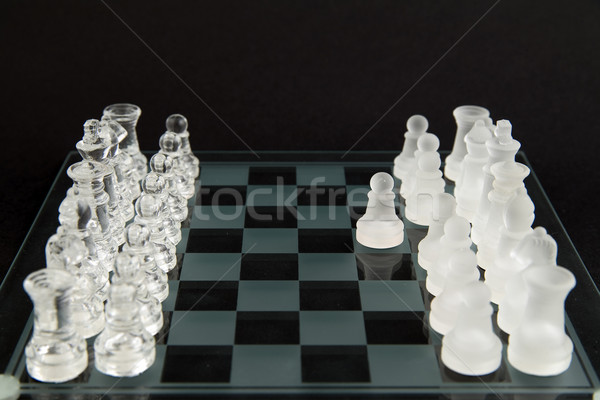 glass chess - let's play Stock photo © Hochwander