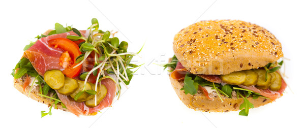 Delicious and healthy sandwich Stock photo © Hochwander