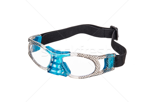 Sportu okulary tle niebieski biały ochrony Zdjęcia stock © Hochwander