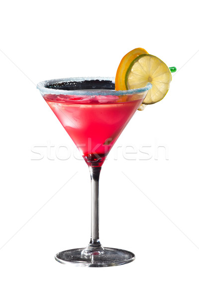 Cosmopolitan cocktail isolated on white Stock photo © Hochwander