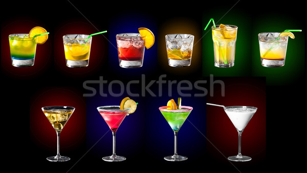Set of colorfull coctails Stock photo © Hochwander