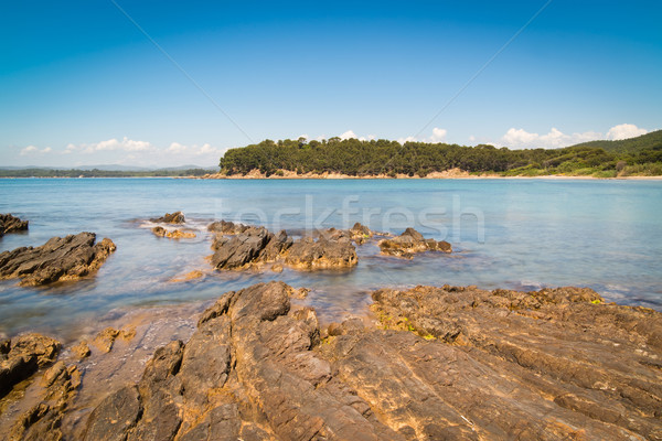 Frans lange blootstelling foto strand natuur zee Stockfoto © Hochwander