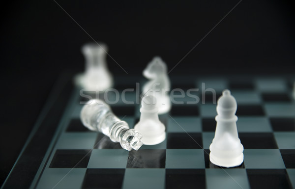 glass chess - checkmate Stock photo © Hochwander