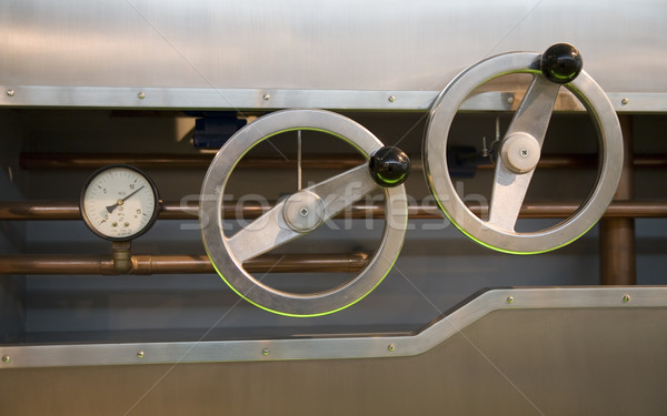 Kontrolle industriellen Stahl Panel zwei Technologie Stock foto © Hochwander