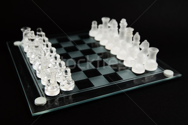 glass chess - let's play Stock photo © Hochwander