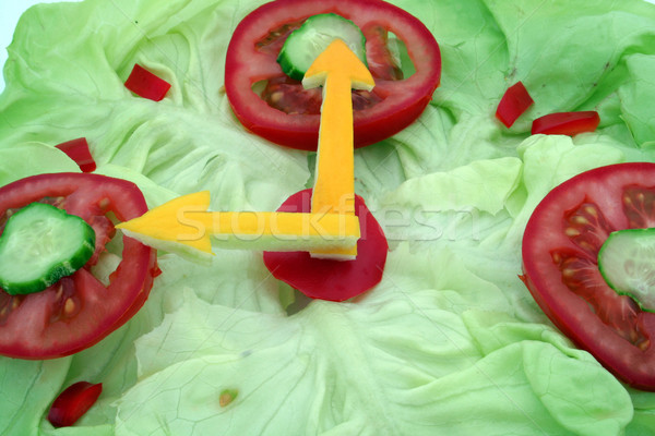 Stock photo: salad clock