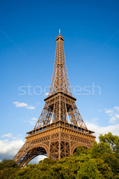 Torre Eiffel dia Paris França ver luz solar Foto stock © Hochwander