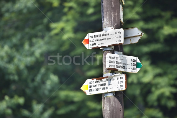 route marks in Slovak Paradise mountains Stock photo © Hochwander
