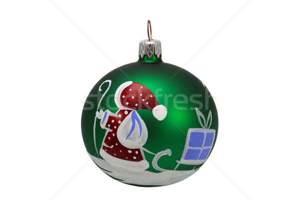 [[stock_photo]]: Verre · balle · isolé · blanche · hiver