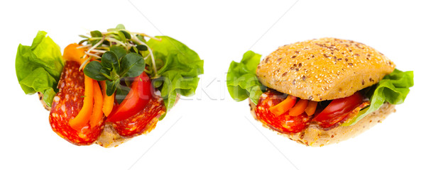 Delicious and healthy sandwich Stock photo © Hochwander