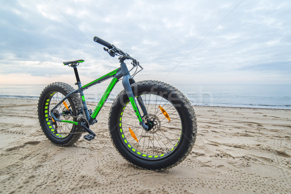 [[stock_photo]]: Grasse · vélo · plage · eau · mer · été