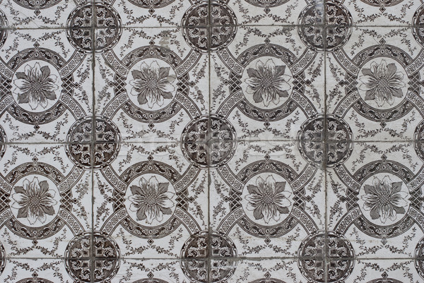 Stock photo: Portuguese glazed tiles 145