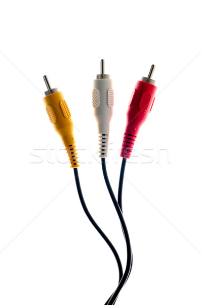 Three RCA male plugs Stock photo © homydesign